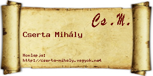 Cserta Mihály névjegykártya
