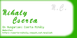 mihaly cserta business card