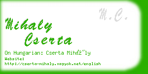 mihaly cserta business card